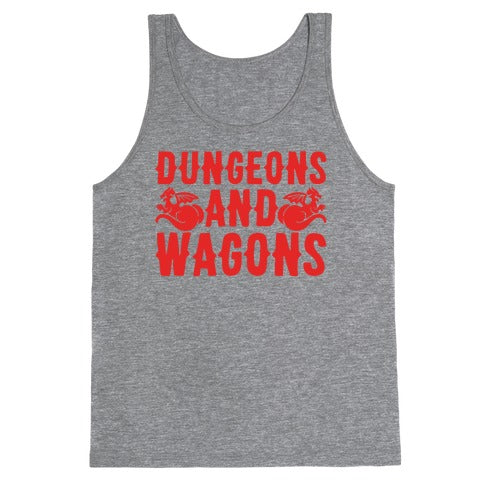 Dungeons And Wagons Parody Tank Top